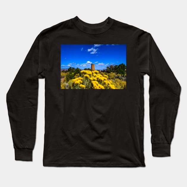 Desert View Watchtower Long Sleeve T-Shirt by Ckauzmann